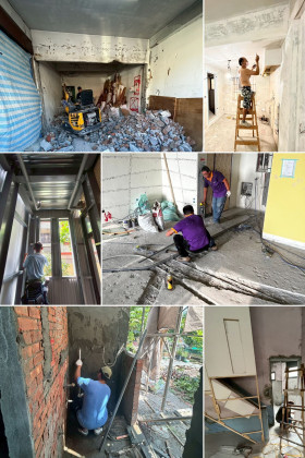 房屋修繕舊屋翻修套房改建泥作工程統包工程磁磚防水水電鐵工鋁窗